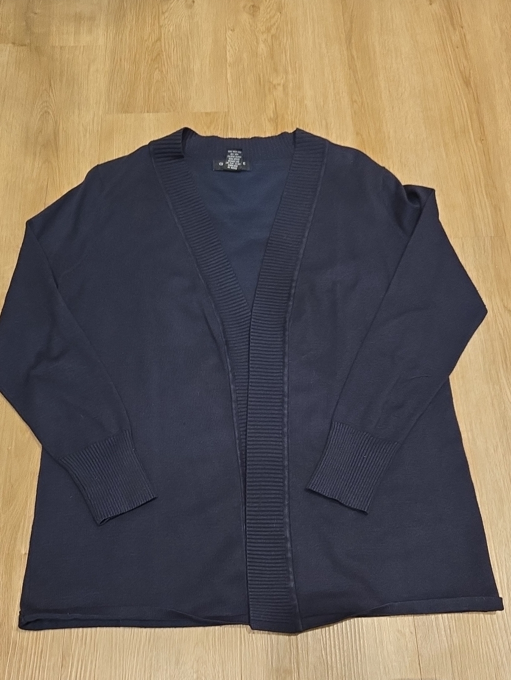 Grace Navy Open-Front Women's Cardigan